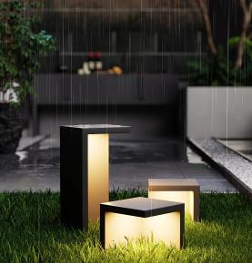Popular Outdoor garden tables & chairs solar lights LED garden Lamp 300K Bollard Lamp Lawn Light Bollard Landscape Lamps 